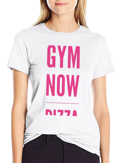 Gym Now Pizza Funny Workout T-Shirt
