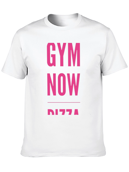 Gym Now Pizza Funny Workout T-Shirt