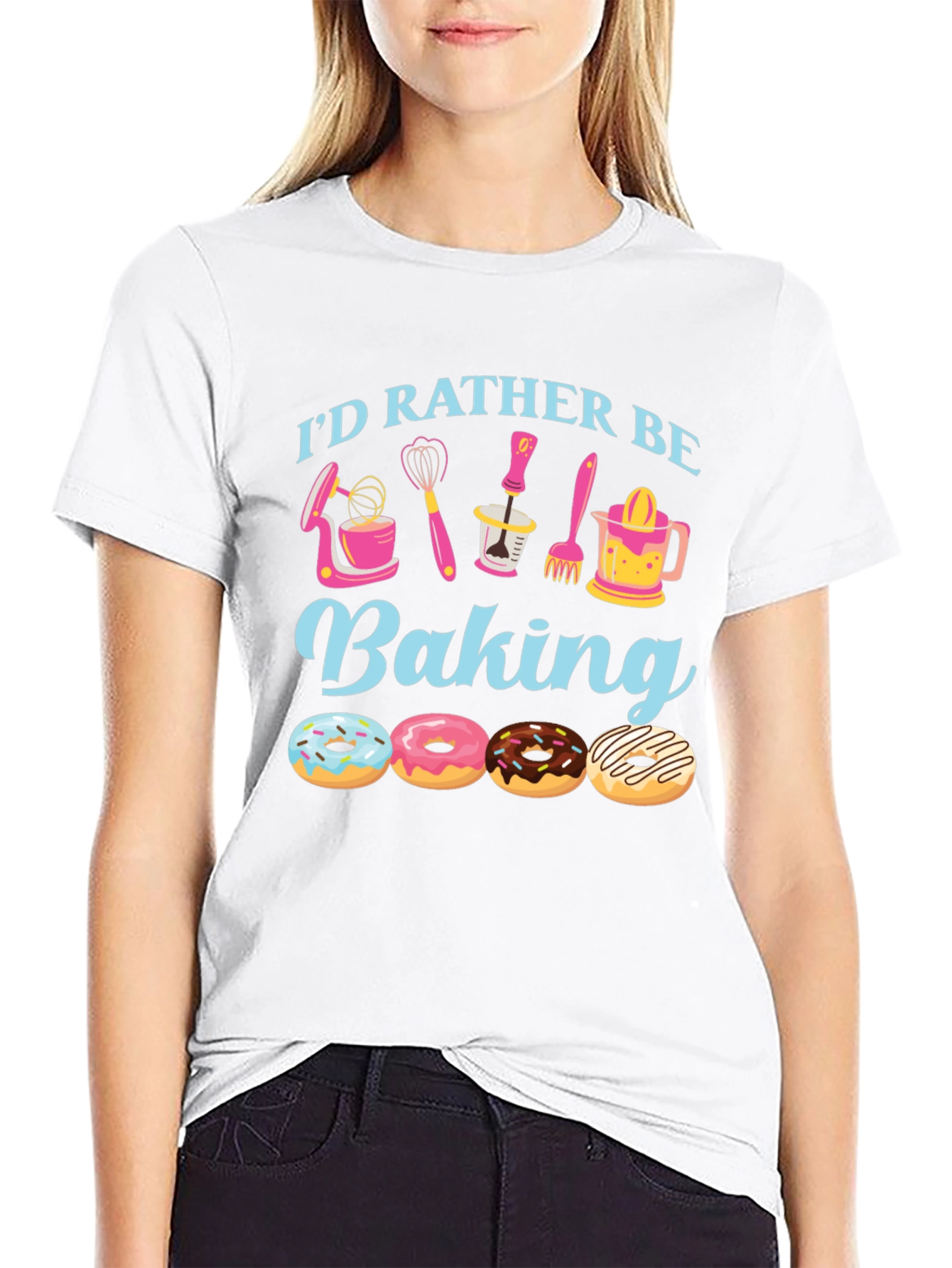 Id Rather Be Baking T-Shirt - Donut Lover Apparel