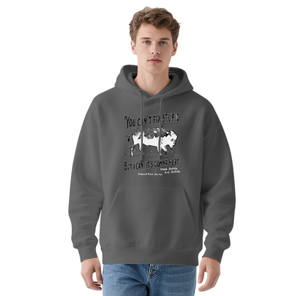 Vintage Buffalo Funny Slogan Cozy Red Hoodie, Casual Statement Top