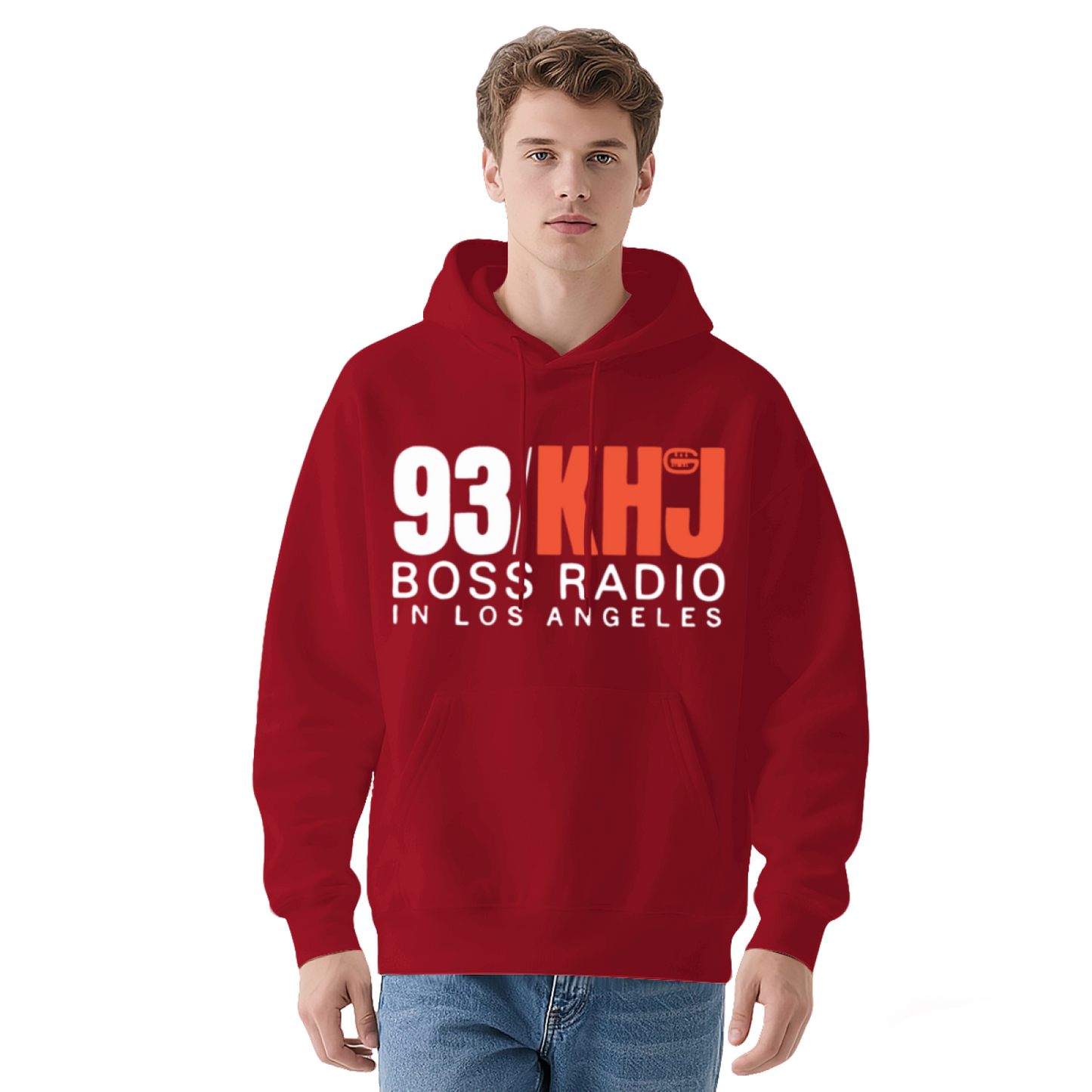 Classic 93 KHJ Boss Radio LA Men Hoodie, Breathable Comfort Fit