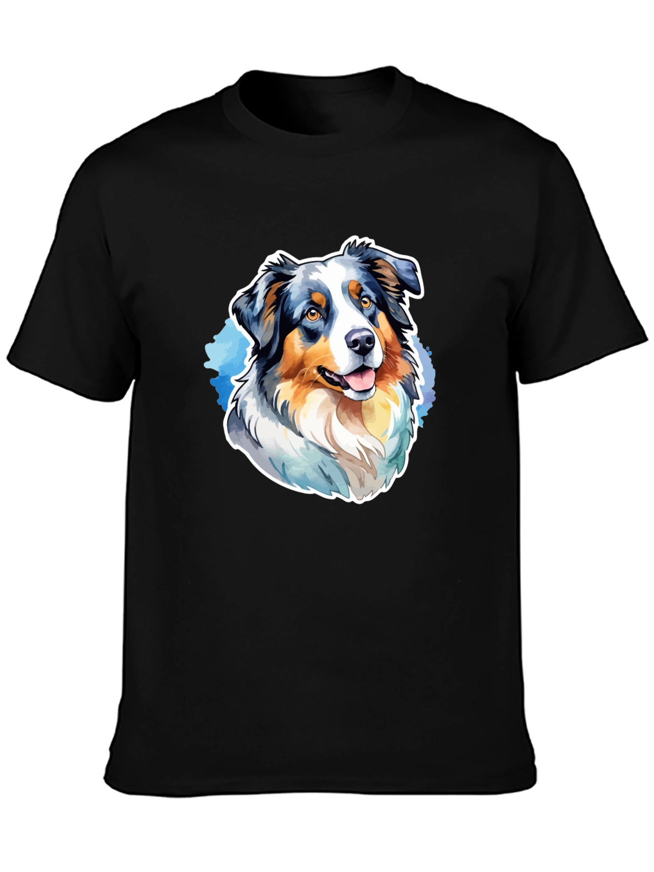 Australian Shepherd Graphic Tee - Mens Black T-Shirt
