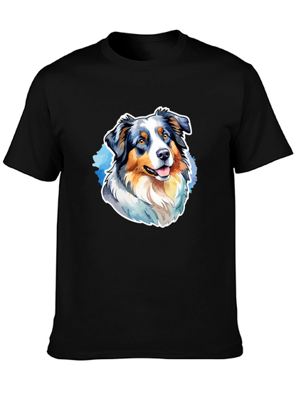 Australian Shepherd Graphic Tee - Mens Black T-Shirt