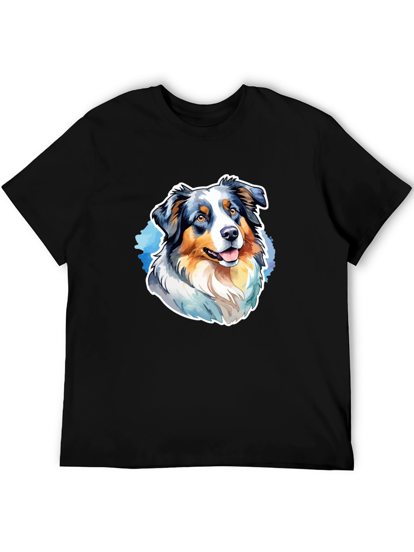 Australian Shepherd Graphic Tee - Mens Black T-Shirt