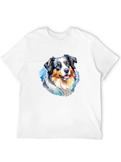 Australian Shepherd Graphic Tee - Mens Black T-Shirt