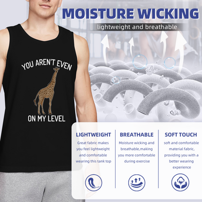 Funny Giraffe You Aren¡¯t Even On My Level Slogan Men Tank Top