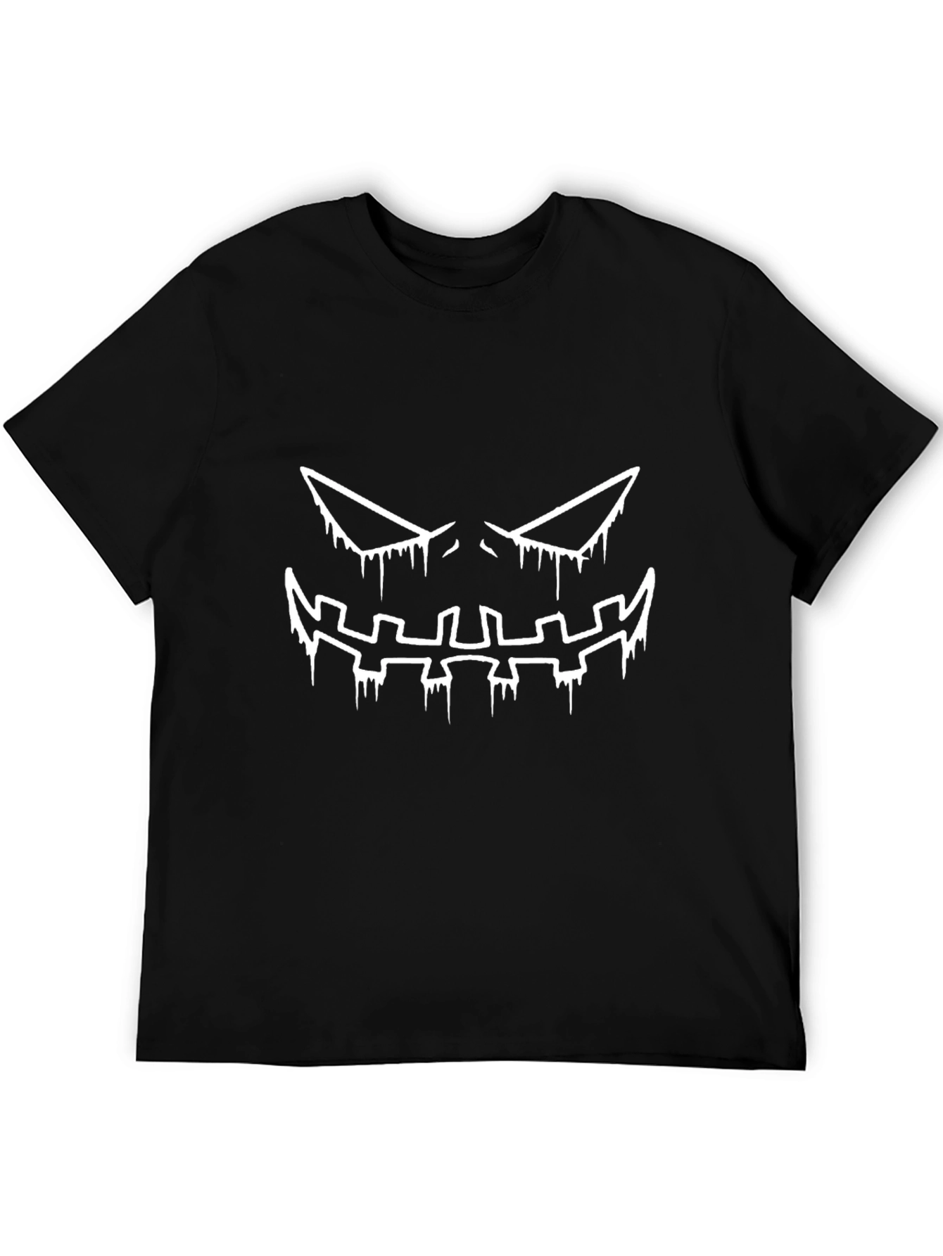 Spooky Jack-O-Lantern Face Black T-Shirt