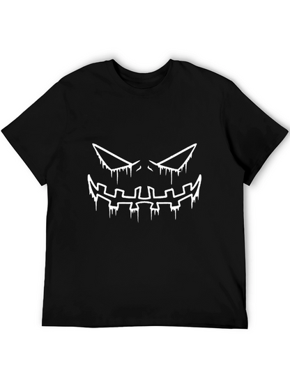 Spooky Jack-O-Lantern Face Black T-Shirt