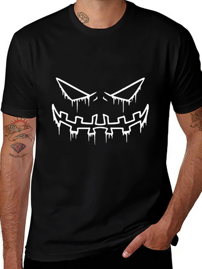 Spooky Jack-O-Lantern Face Black T-Shirt