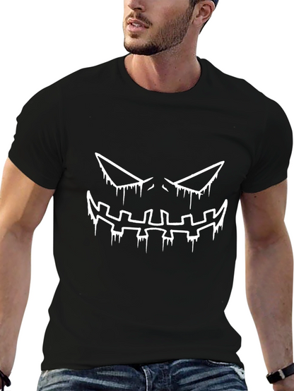 Spooky Jack-O-Lantern Face Black T-Shirt