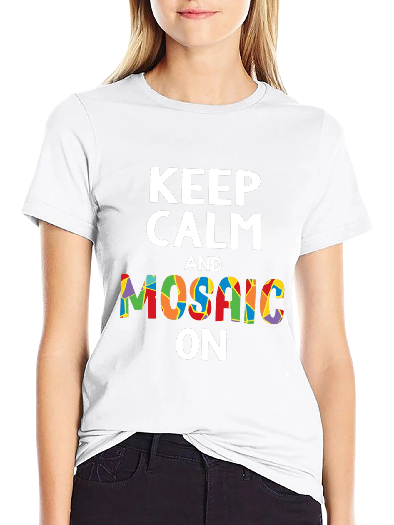 Keep Calm and Mosaic On Graphic Tee