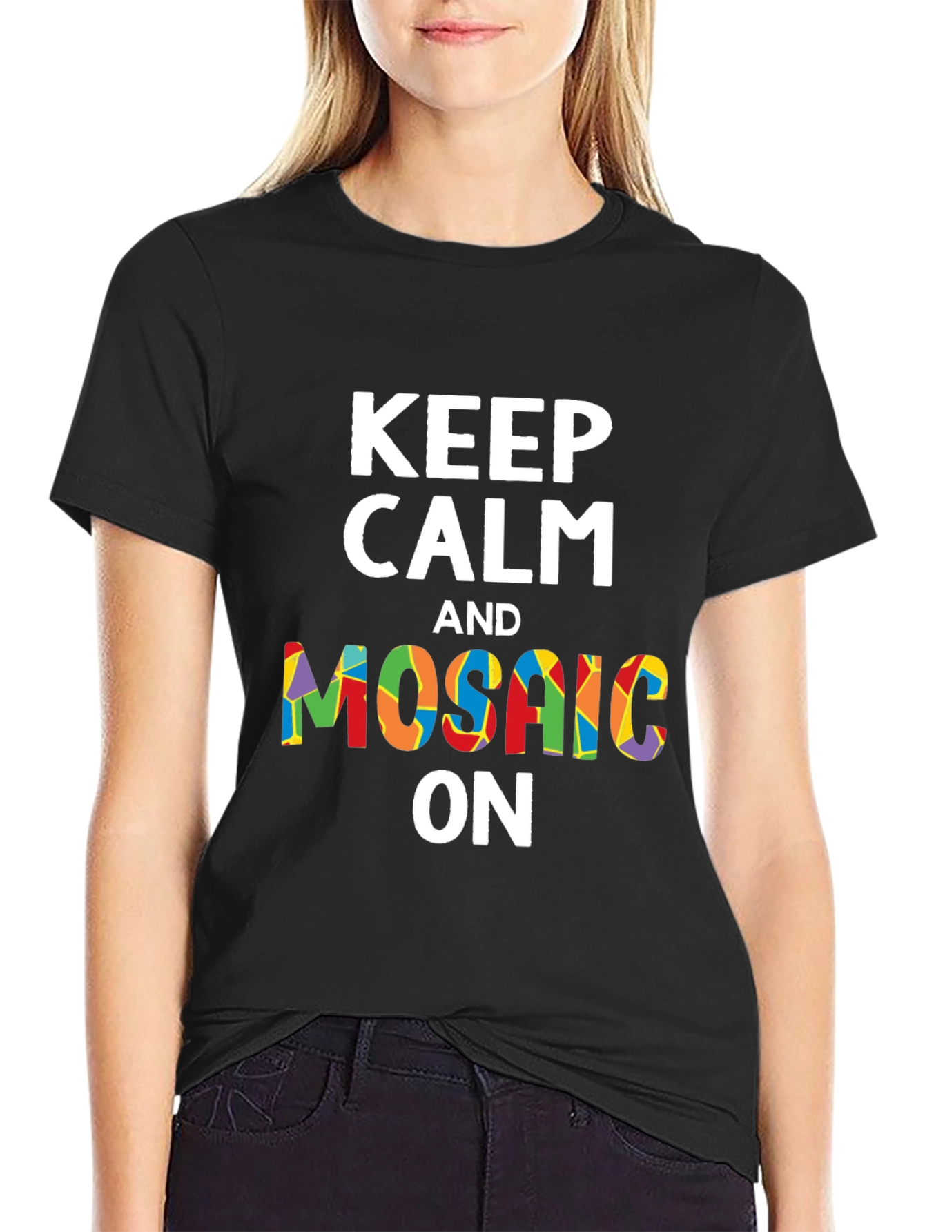 Keep Calm and Mosaic On Graphic Tee