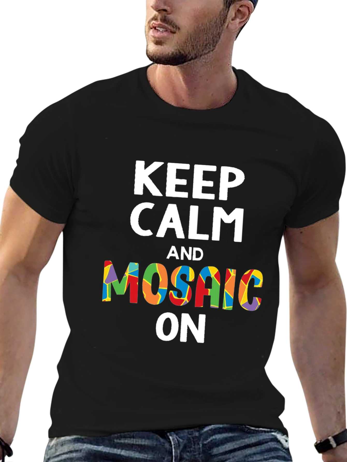 Keep Calm and Mosaic On Graphic Tee