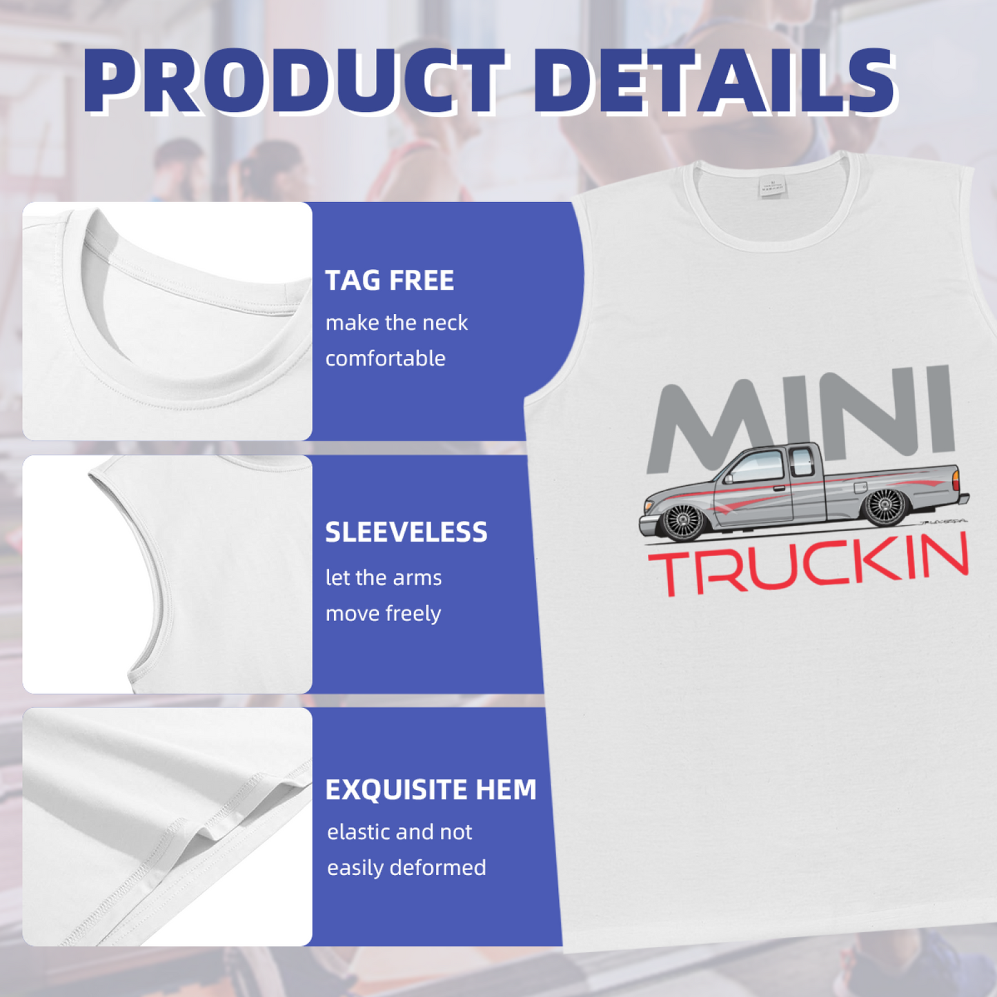 Mini Truckin Mini Pickup Truck Car Guy Graphic Tank Top