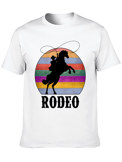 Retro Rodeo T-Shirt - Cowboy & Horse Silhouette
