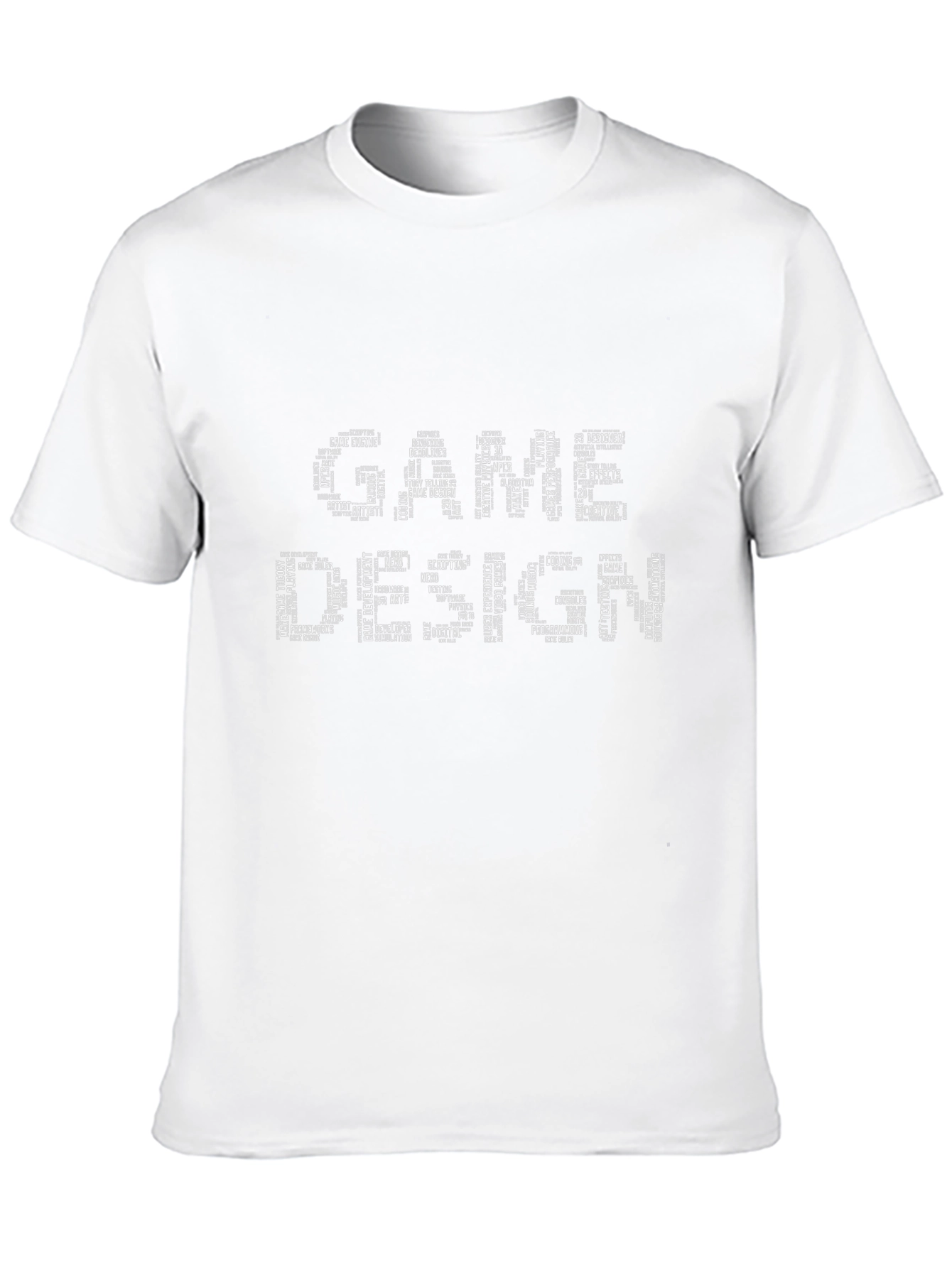 Game Design Word Art Black T-Shirt