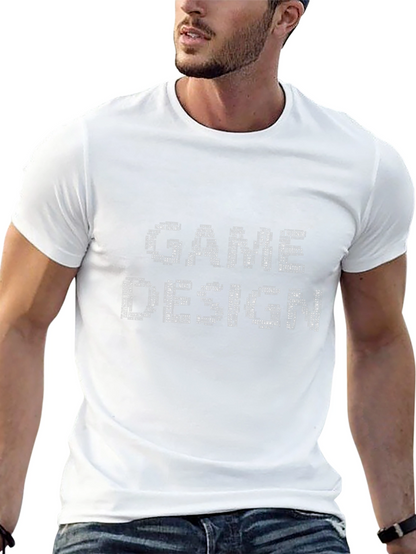 Game Design Word Art Black T-Shirt