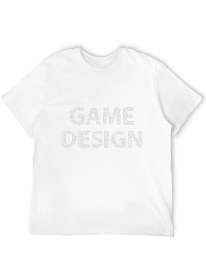 Game Design Word Art Black T-Shirt