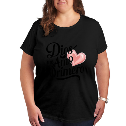 Dios Me Amo Primero Spanish Love Heart Faith Plus Size Women¡¯s Printed T-Shirt