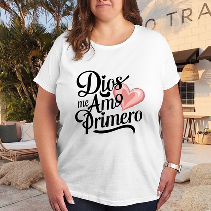 Dios Me Amo Primero Spanish Love Heart Faith Plus Size Women¡¯s Printed T-Shirt
