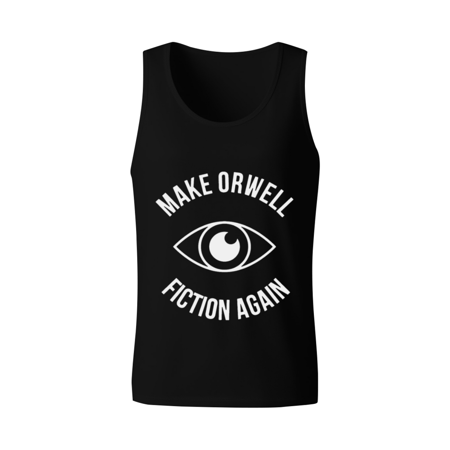 Make Orwell Fiction Again Retro Eye Graphic Tank Top