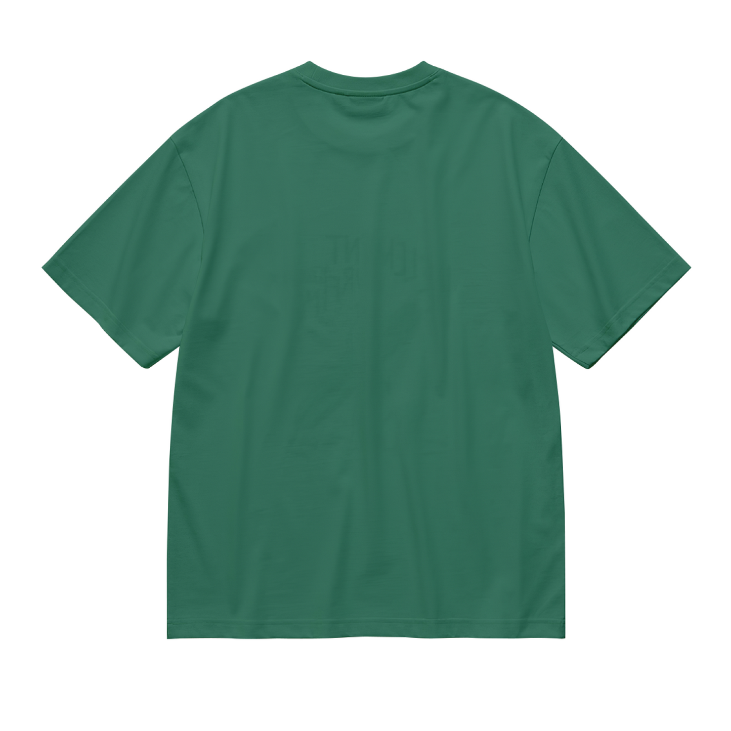 Bull Horn Creative Font Green Graphic Tee, Unique Street Style Heavyweight Shirt