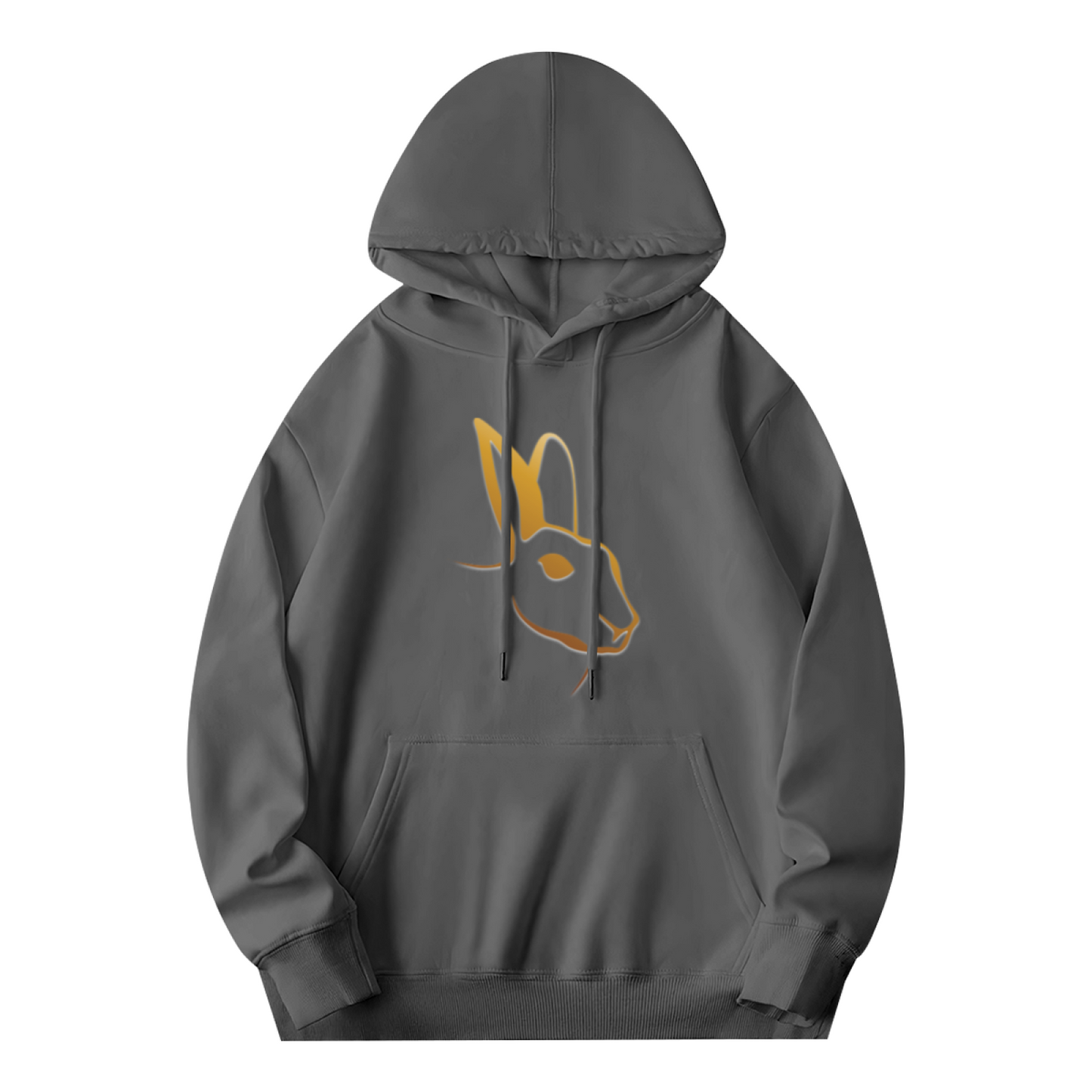 Minimal Line Art Rabbit Hoodie, Gentle Comfortable Style