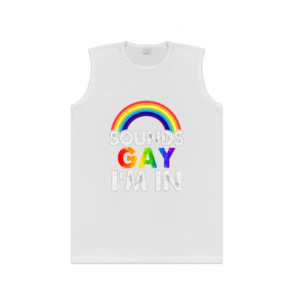 Rainbow Sounds Gay I'm In Pride LGBT Statement Tank Top