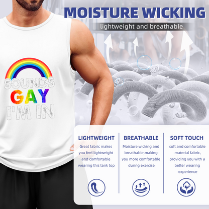 Rainbow Sounds Gay I'm In Pride LGBT Statement Tank Top