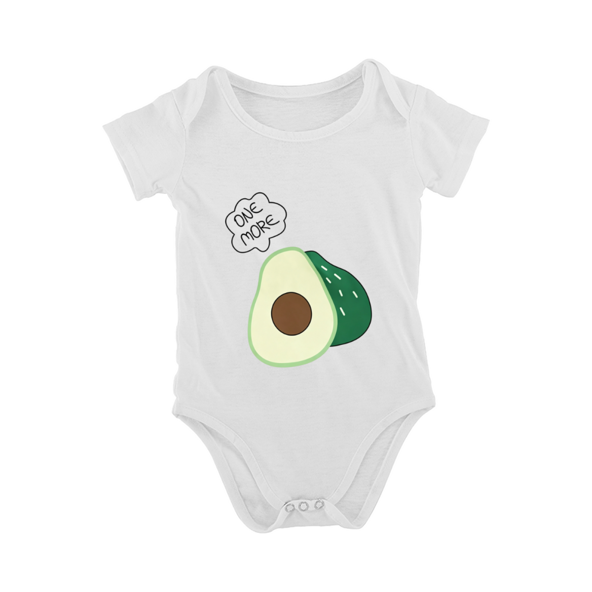 Funny One More Avocado Fruit Baby Shower Bodysuit