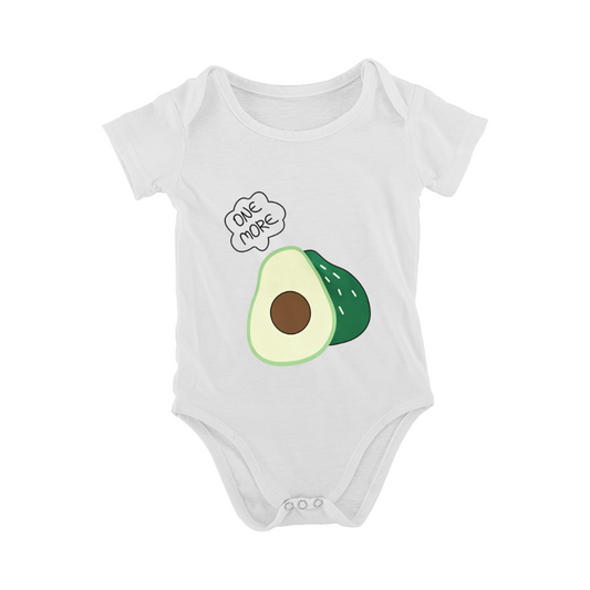 Funny One More Avocado Fruit Baby Shower Bodysuit