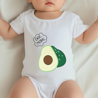 Funny One More Avocado Fruit Baby Shower Bodysuit