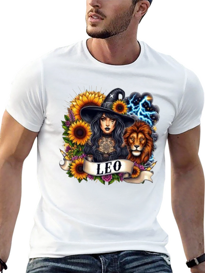 Leo Zodiac Witch & Lion T-Shirt