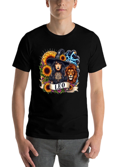 Leo Zodiac Witch & Lion T-Shirt
