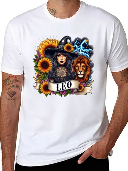 Leo Zodiac Witch & Lion T-Shirt