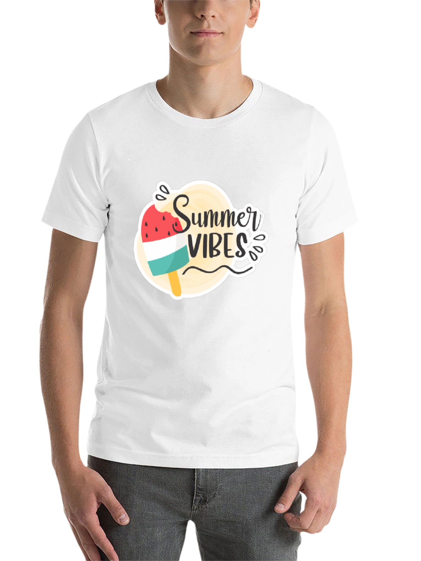 Summer Vibes Graphic Tee - Black