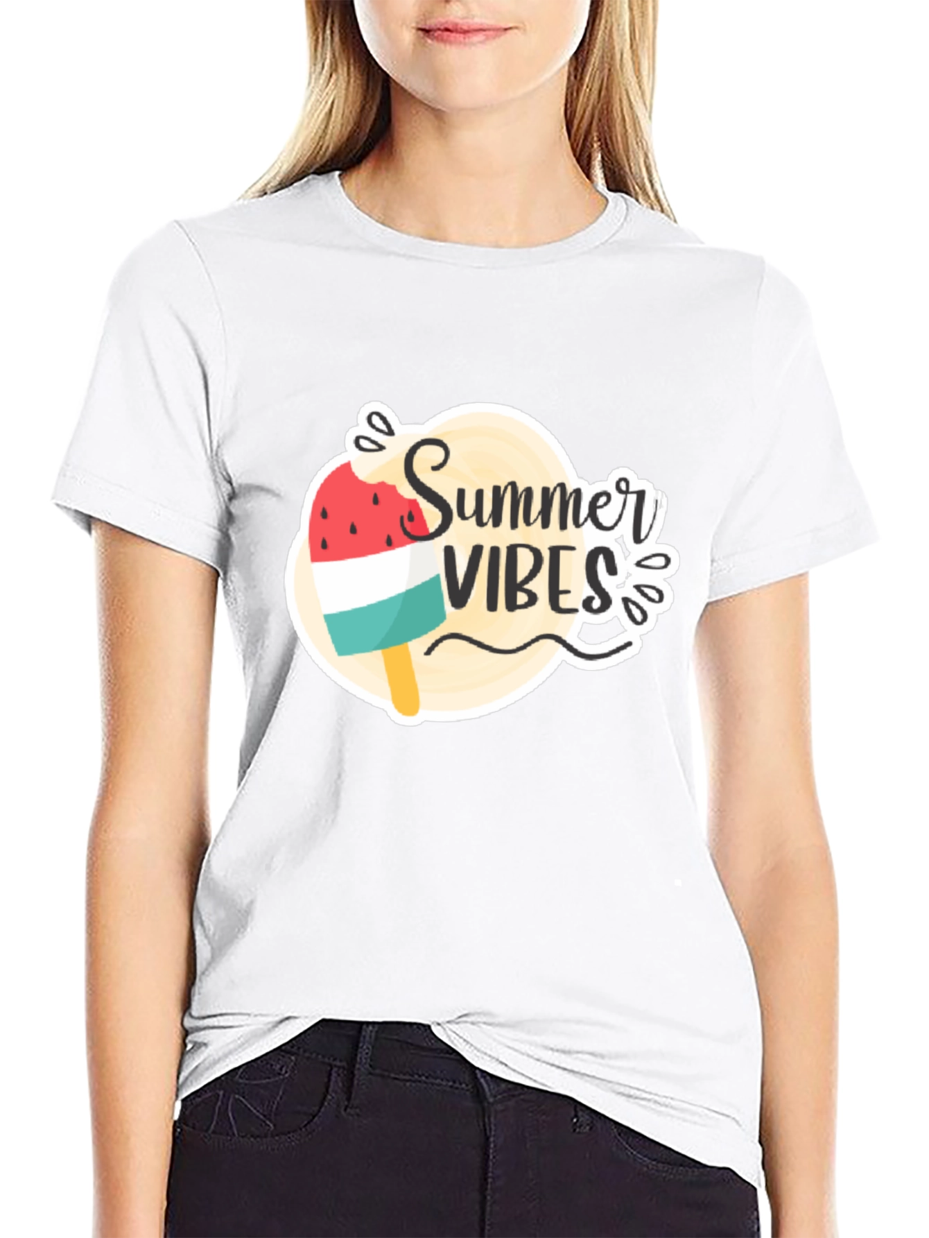 Summer Vibes Graphic Tee - Black