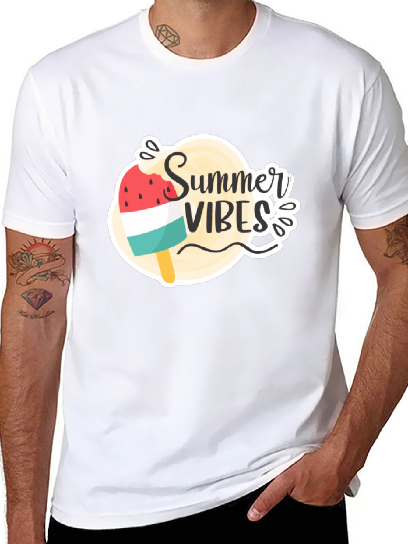 Summer Vibes Graphic Tee - Black