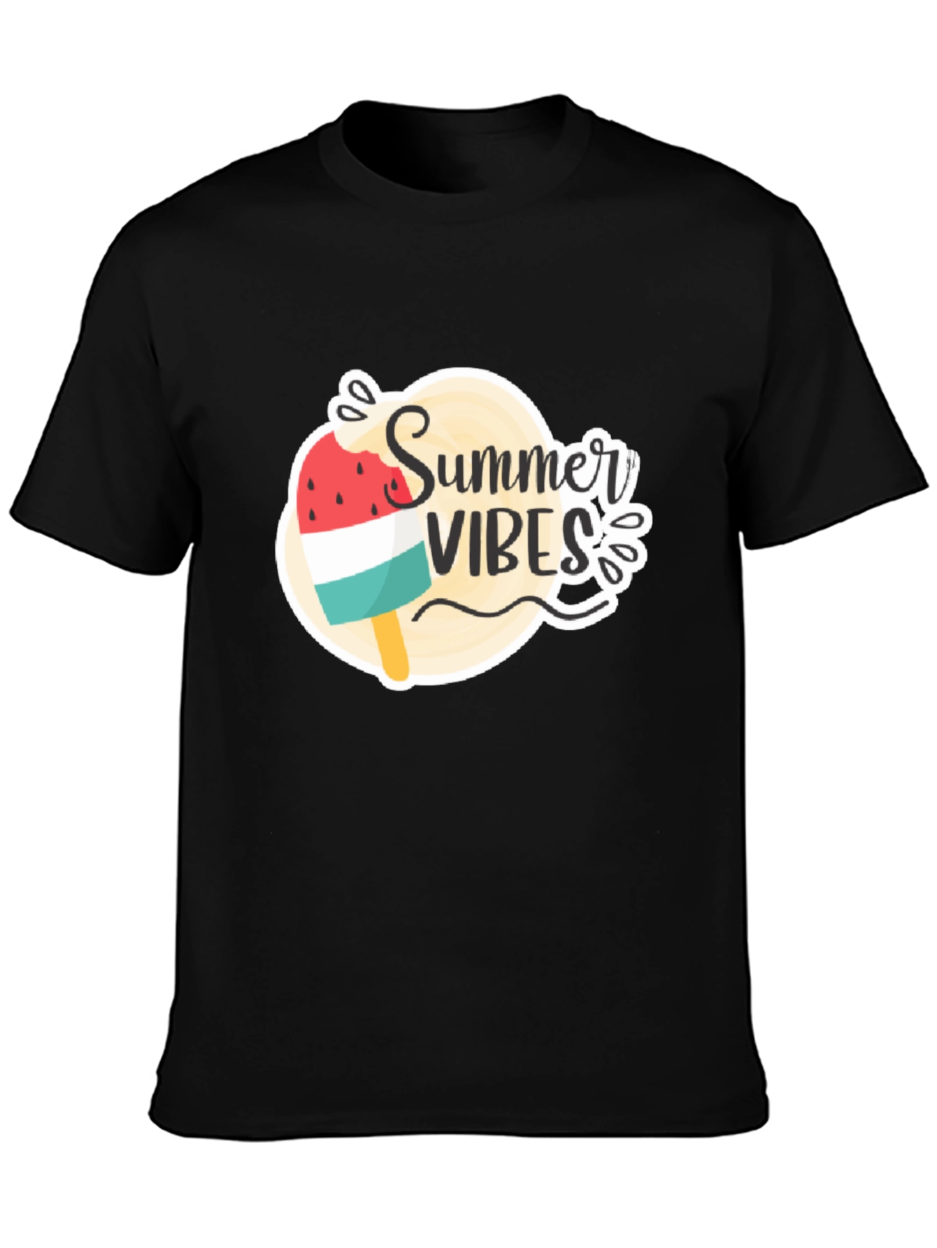 Summer Vibes Graphic Tee - Black