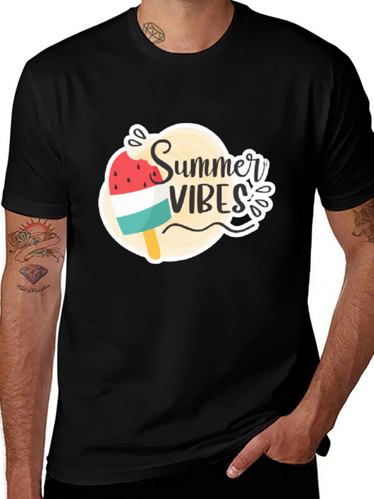 Summer Vibes Graphic Tee - Black
