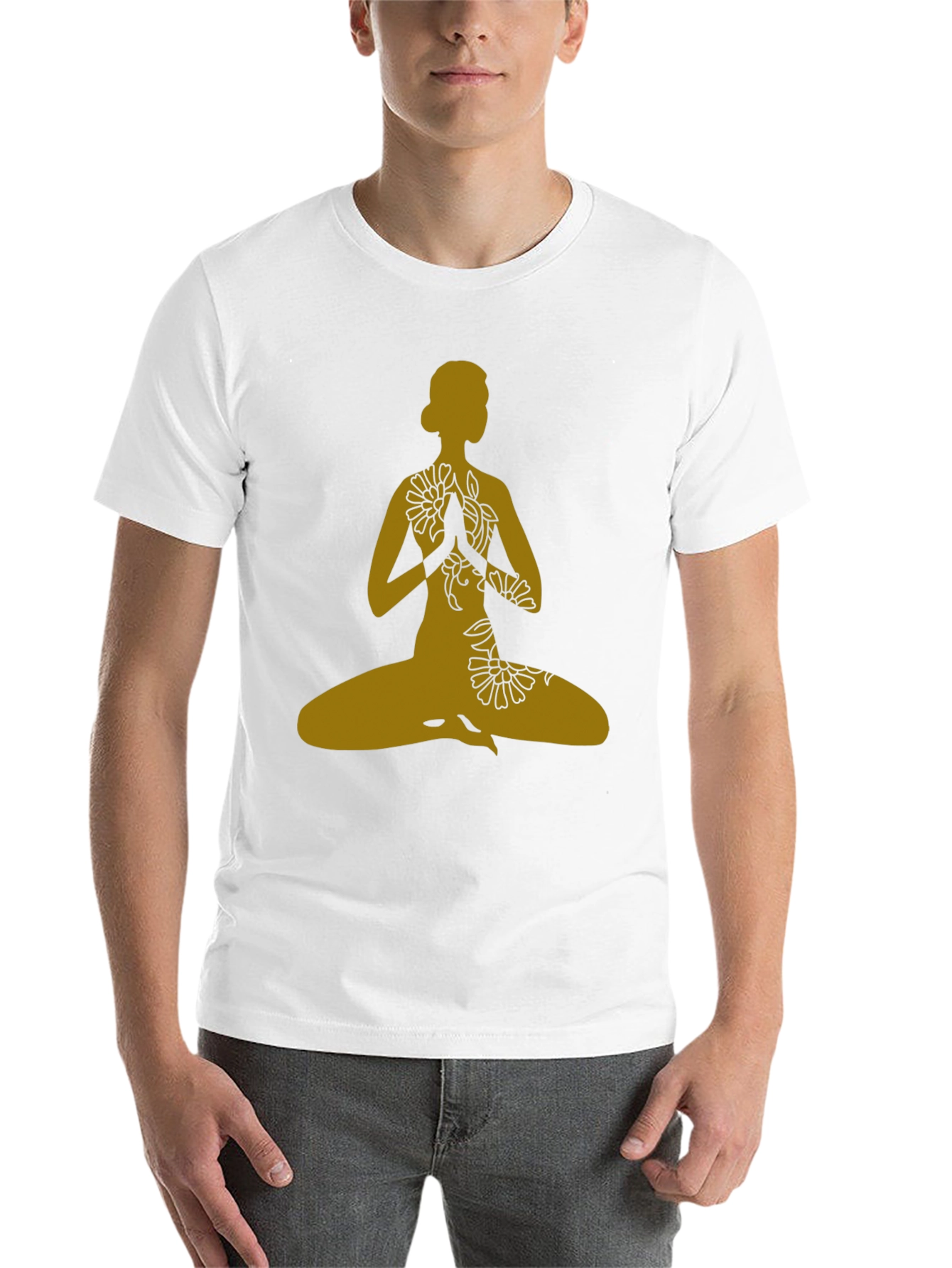 Yoga Pose T-Shirt - Black Meditative Graphic Tee