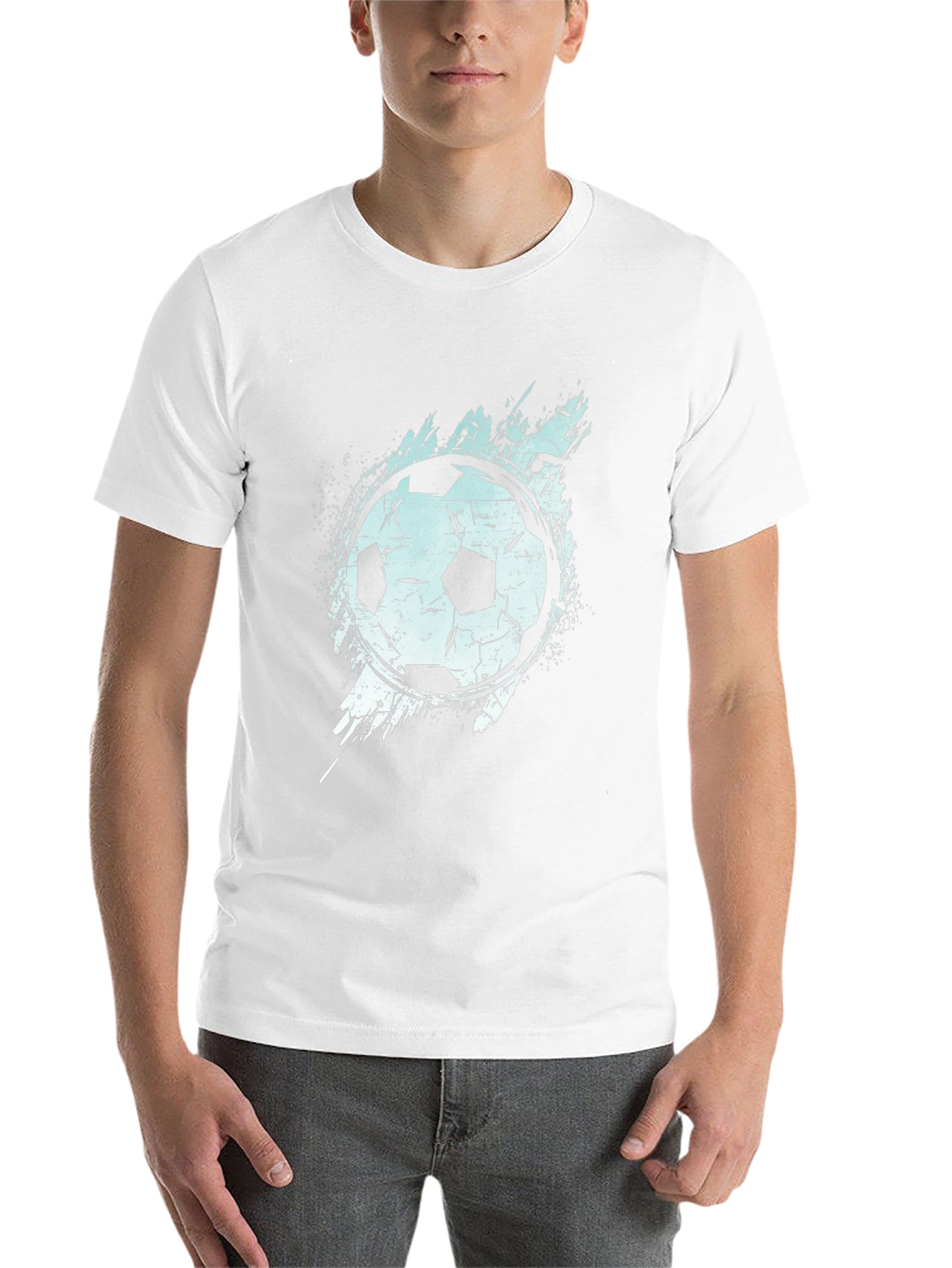 Soccer Ball Graphic T-Shirt - Black