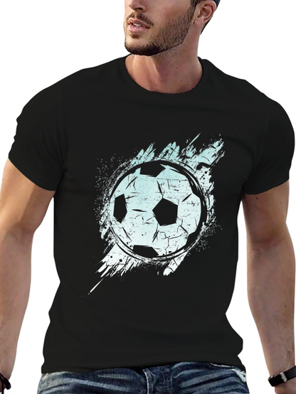 Soccer Ball Graphic T-Shirt - Black