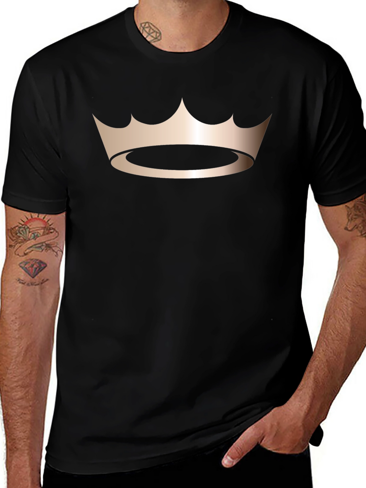 King Crown Graphic Tee - Stylish Mens Black T-Shirt