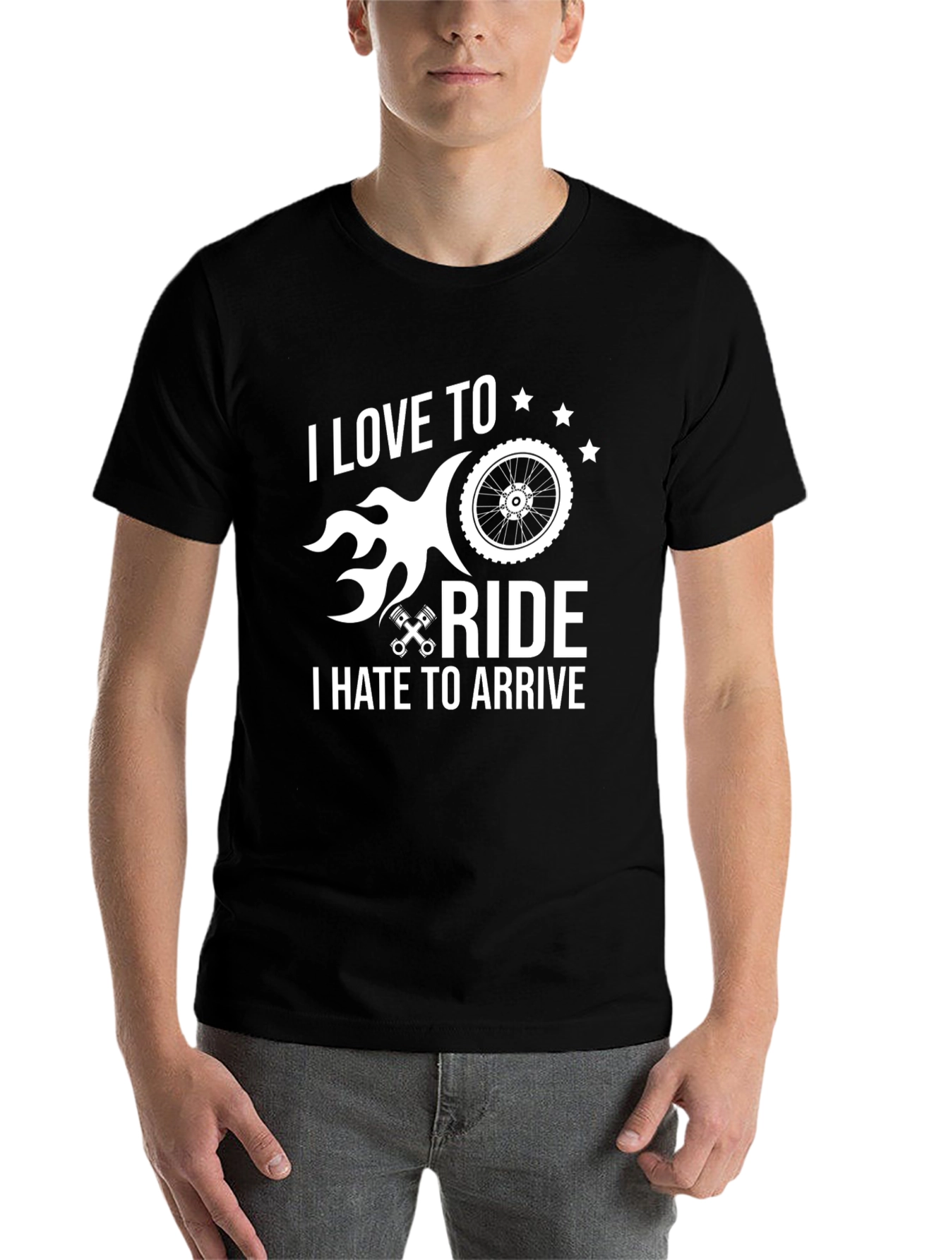 I Love To Ride Biker Graphic T-Shirt