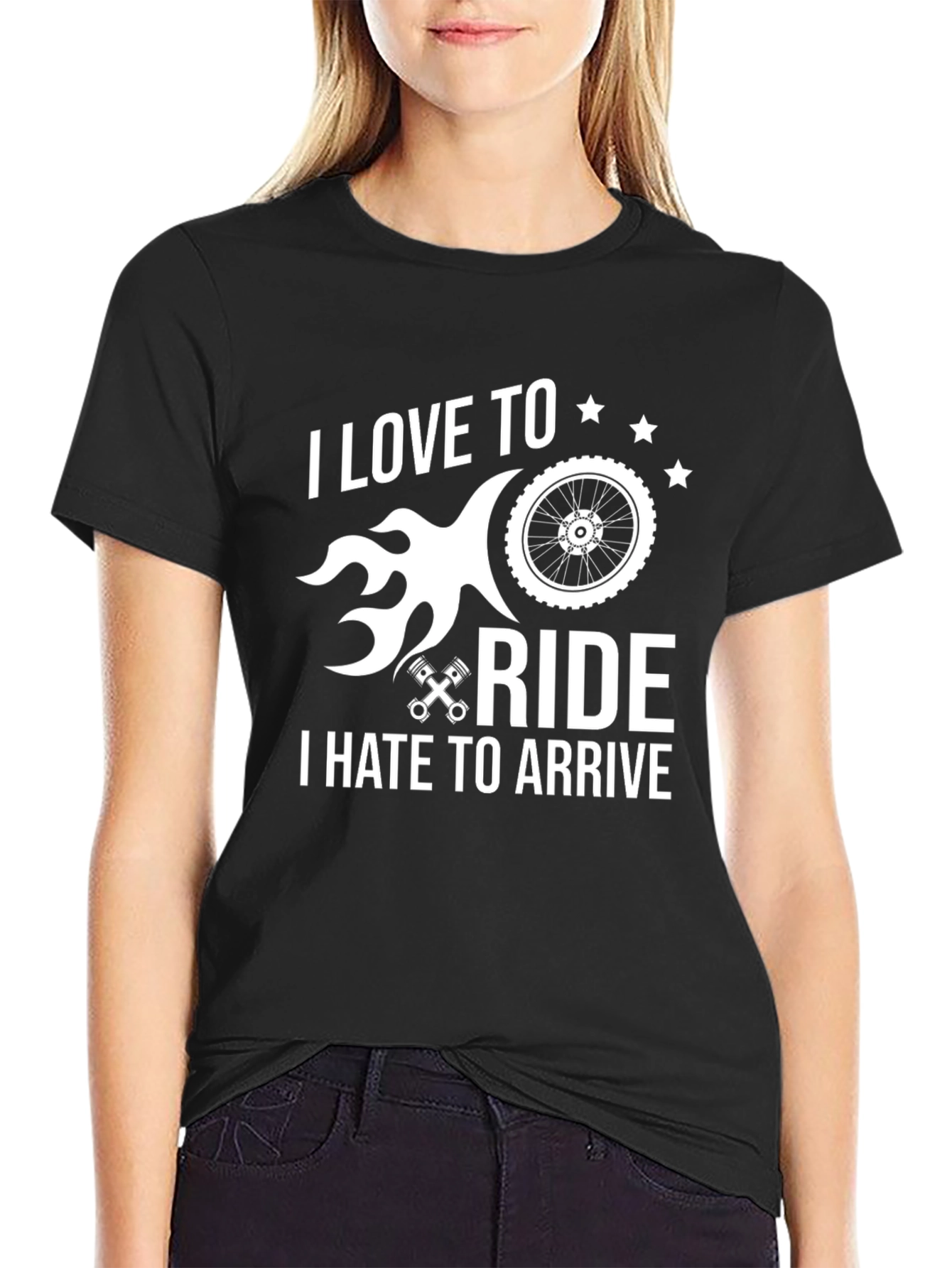 I Love To Ride Biker Graphic T-Shirt