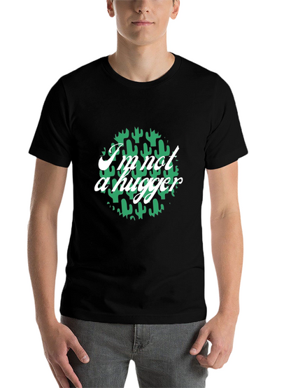 Im Not A Hugger Cactus Graphic T-Shirt