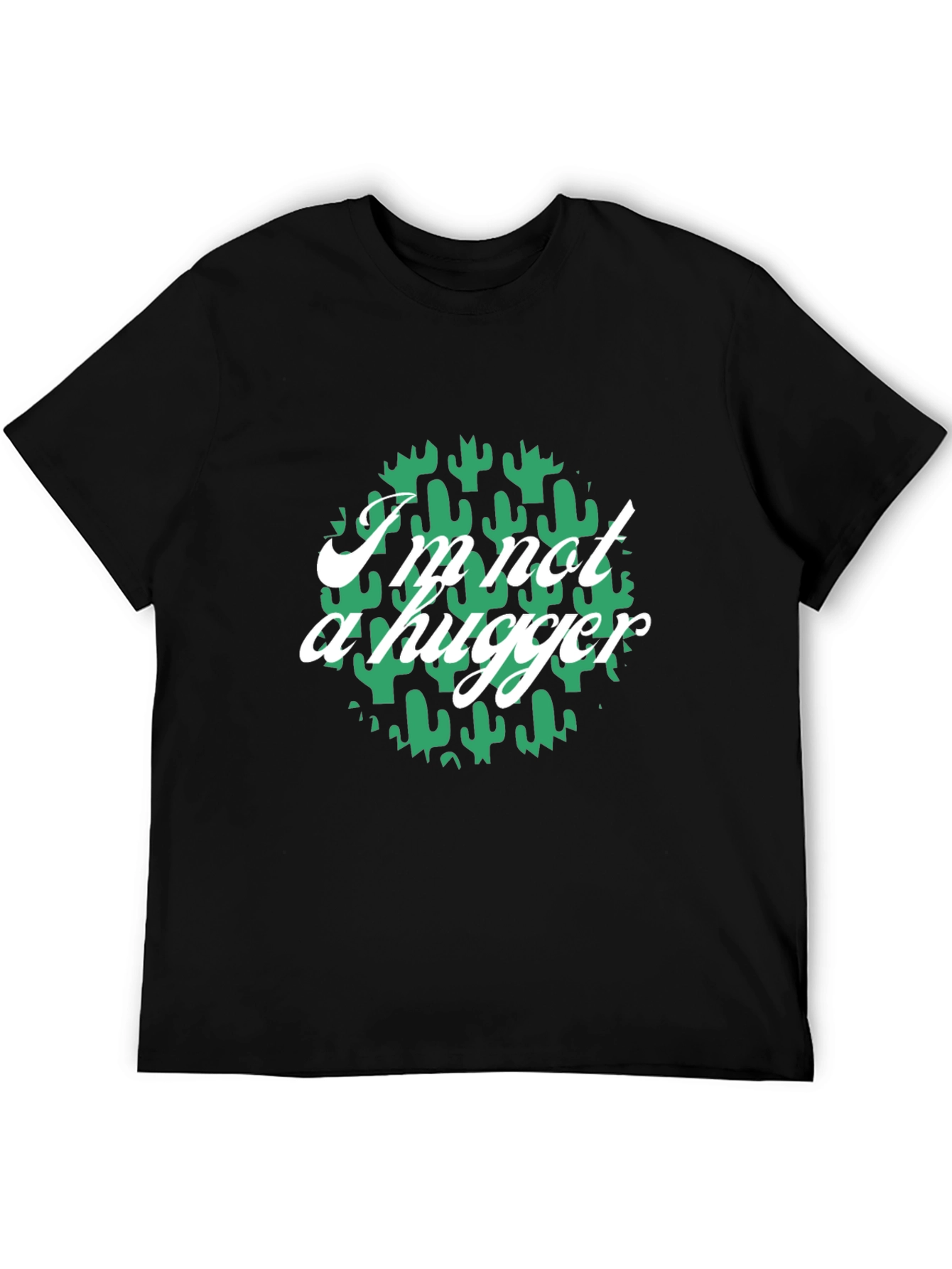 Im Not A Hugger Cactus Graphic T-Shirt