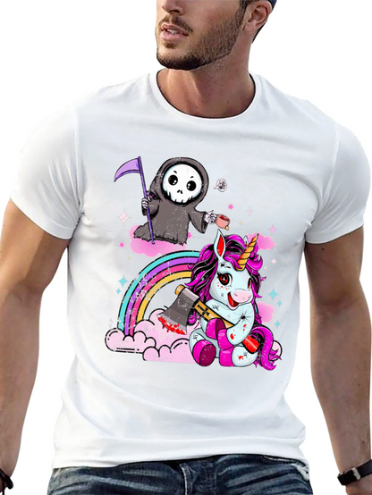 Grim Reaper & Unicorn Graphic Tee