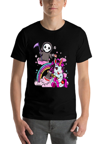 Grim Reaper & Unicorn Graphic Tee